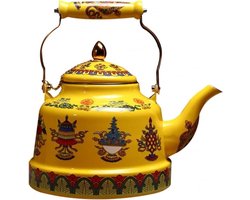 Emaille Theeketel - Fluitketel Waterkoker - Water Koken - Fluitend Geluid - 3.3L - Wit