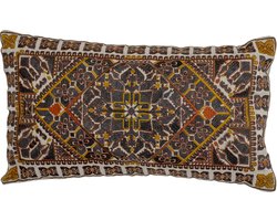 Emalie Cushion, Brown, Cotton