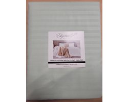 Embossed - Stripe- Dekbedovertrek 240 x 200/ 220- Lits Jumeaux - Mint