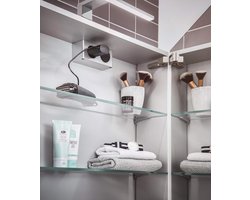 Emco Asis Mee Spiegelkast Badkamer Aluminium 2 Deuren Opbouwmodel Led-Lamp 600 mm - Moderne Verlichting