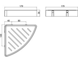 Emco Loft hoekkorf met uitneembare inzet zwart/zwart