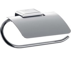 Emco Logo 2 toiletrolhouder met klep chroom