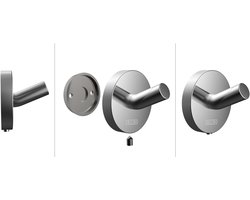 Emco Round Handdoekhaak - 4x4cm - enkel - chroom