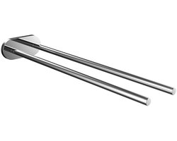 Emco Round handdoekhouder 2-lids vast chroom