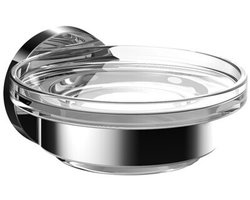 Emco Round, Zeephouder, Zeepschaal Helder Kristalglas, Chroom
