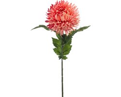Emerald - Kunstbloem Chrysant koraal 57cm - Kunstplant voor binnen