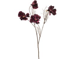 Emerald - Kunstbloem Cosmos velvet 83cm paars - Kunstplant voor binnen