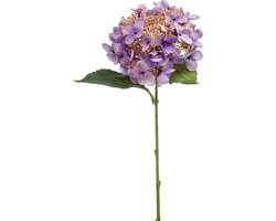Emerald - Kunstbloem Hortensia 50cm paars - Kunstplant voor binnen