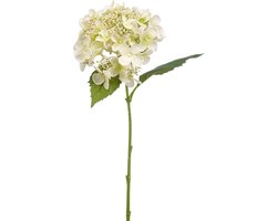 Emerald - Kunstbloem Hortensia 50cm wit - Kunstplant voor binnen