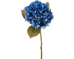 Emerald - Kunstbloem Hortensia steel 47cm blauw - Kunstplant voor binnen