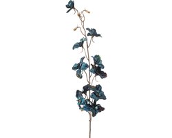 Emerald - Kunstbloem Ridderspoor velvet 85cm blauw - Kunstplant voor binnen
