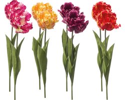 Emerald - Kunstbloem Tulp Paris 66cm - Set van 8 - Kunstplant voor binnen