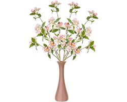 Emerald Kunstbloemen Kersen bloesems - 4x - 90 cm - lichtroze - Kunst zijdebloemen