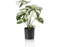 Emerald - Kunstplant in pot Monstera 40cm - Kunstplant voor binnen