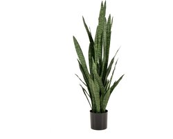 Emerald - Kunstplant Sansevieria 140cm groen - Kunstplant voor binnen