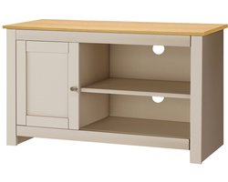 Emerald|TV-meubel met 1 deur in eikenlook en crème