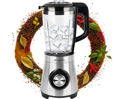 Emerio Blender 1.75L - 1000W Smoothie Maker met 5 Snelheden en Glazen Kan - RVS Messen en Vaatwasmachinebestendig - Blender-to-Go - BL-126794