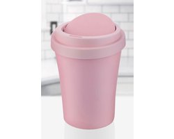 emhouse Tafelprullenbak met swingdeksel | Rond | Roze