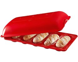 Emile Henry - Baguettesvorm - Bakt 5 stokbroden van 18 cm - Keramisch - Grand Cru