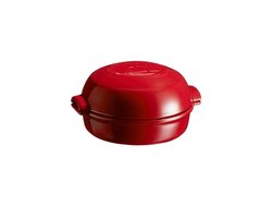 Emile Henry - Cheese Baker Ovenschaal - Baked Cheese Dish - Aardewerk - Grand Cru Rood - Inclusief Deksel Vaatwasser- En Ovenbestendig 550 ml