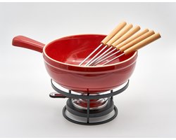 Emile Henry Fondue Set Met 6 Fonduevorken - Fonduepan