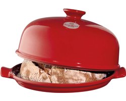 Emile Henry Le Pain broodbakbol - broodcloche van keramiek - Ø 28,5 cm - rood