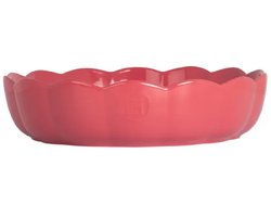 Emile Henry Madeleine Schaal rond gegolfd - Ø270mm - H 65mm - Rose Candy