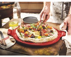 Emile Henry Pizzasteen glad E-Box - Ø365mm - Grand Cru