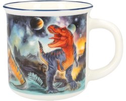 Emile-look Mok met Ruimte Dinosaurus Thema - 250ml Drinkbeker van Porselein