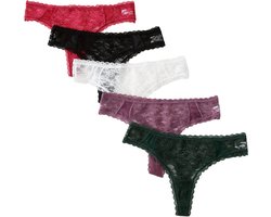 Emilie collection - ondergoed - string - kant - luxe - multipack 5 stuks