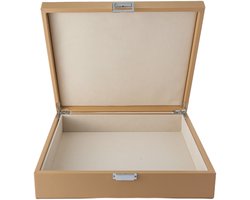 Emilie collection - opbergdoos - beige - luxe opbergkist voor sieraden en accessoires - maat large
