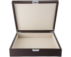 Emilie collection - opbergdoos - bruin - luxe opbergkist voor sieraden en accessoires - maat large