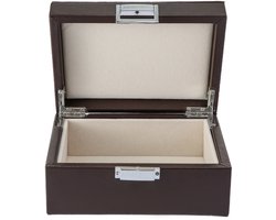 Emilie collection - opbergdoos - bruin - luxe opbergkist voor sieraden en accessoires - maat small