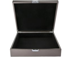 Emilie collection - opbergdoos - metallic zilver - luxe opbergkist voor sieraden en accessoires - maat large