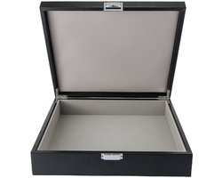 Emilie collection - opbergdoos - zwart - luxe opbergkist voor sieraden en accessoires - maat large