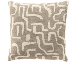 EMILIO | sierkussen 60x60 cm | Plaza Taupe | taupe | Hoii
