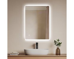 EMKE Badkamerspiegel LM09 - Anti Condens Douchespiegel - Dimbaar 6500K Koud Wit - 50 x 70 CM