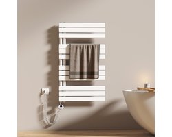 EMKE Elektrische Handdoekradiator - Glanzend Wit - 104x60 cm - 600W - Handdoek Verwarmer met Thermostaat