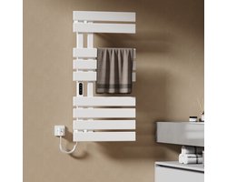 EMKE Elektrische Handdoekradiator - Smart Bediening - Touchscreen & APP - Met Timer - 320 W - 100x50 cm - Badkamer Radiator - Handdoekdroger