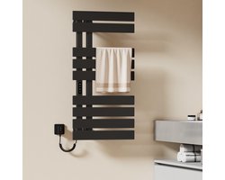 EMKE Elektrische Handdoekradiator - Smart Bediening - Touchscreen & APP - Met Timer - 320 W - 100x50 cm - Badkamer Radiator - Handdoekdroger