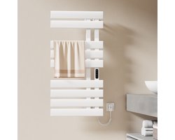 EMKE Elektrische Handdoekradiator - Smart Bediening - Touchscreen & APP - Met Timer - 320 W - 100x50 cm - Badkamer Radiator - Handdoekdroger