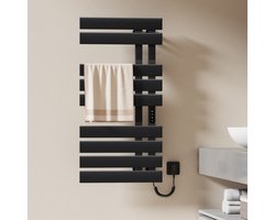 EMKE Elektrische Handdoekradiator - Smart Bediening - Touchscreen & APP - Met Timer - 320 W - 100x50 cm - Badkamer Radiator - Handdoekdroger