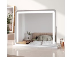 EMKE Make Up Spiegel met Verlichting - 360° Draaibaar - 3 Lichtstanden - Touch & Dimbaar - Ophangbaar