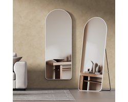 EMKE Passpiegel - Staande Spiegel - Wandspigel - 160x60cm - Wit - Passpiegel Slaapkamer