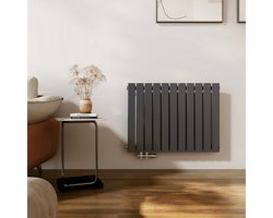 EMKE Radiator - Plat Design - Mat Antraciet - 63x85 cm - 618 W - Kolomradiator Vertical - Verwarming voor Alle Ruimtes