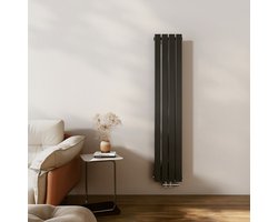 EMKE Radiator - Plat Design - Mat Zwart - 160x30 cm - 557 W - Kolomradiator Vertical - Verwarming voor Alle Ruimtes