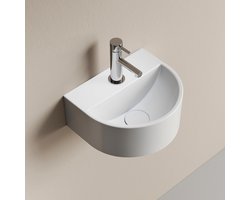 EMKE Toiletfontein - Wandmontage - Keramiek - met Kraangat - Glans Wit - 30x25x12.5 cm - Toilet Wasbak