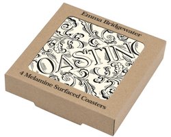 Emma Bridgewater Black Toast Melamine Coasters set van 4