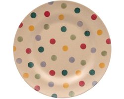Emma Bridgewater - Polka dot picknick bord - 25,5 cm - Eco Friendly - onbreekbaar bord voor camping picknick of buiten - herbruikbaar en biologisch afbreekbaar