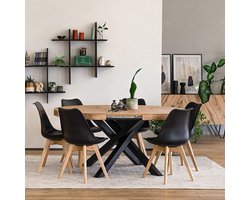 Emma Rustic Oak Uitschuifbare Ronde Eettafel - 120/160 x 120 x 74 cm
